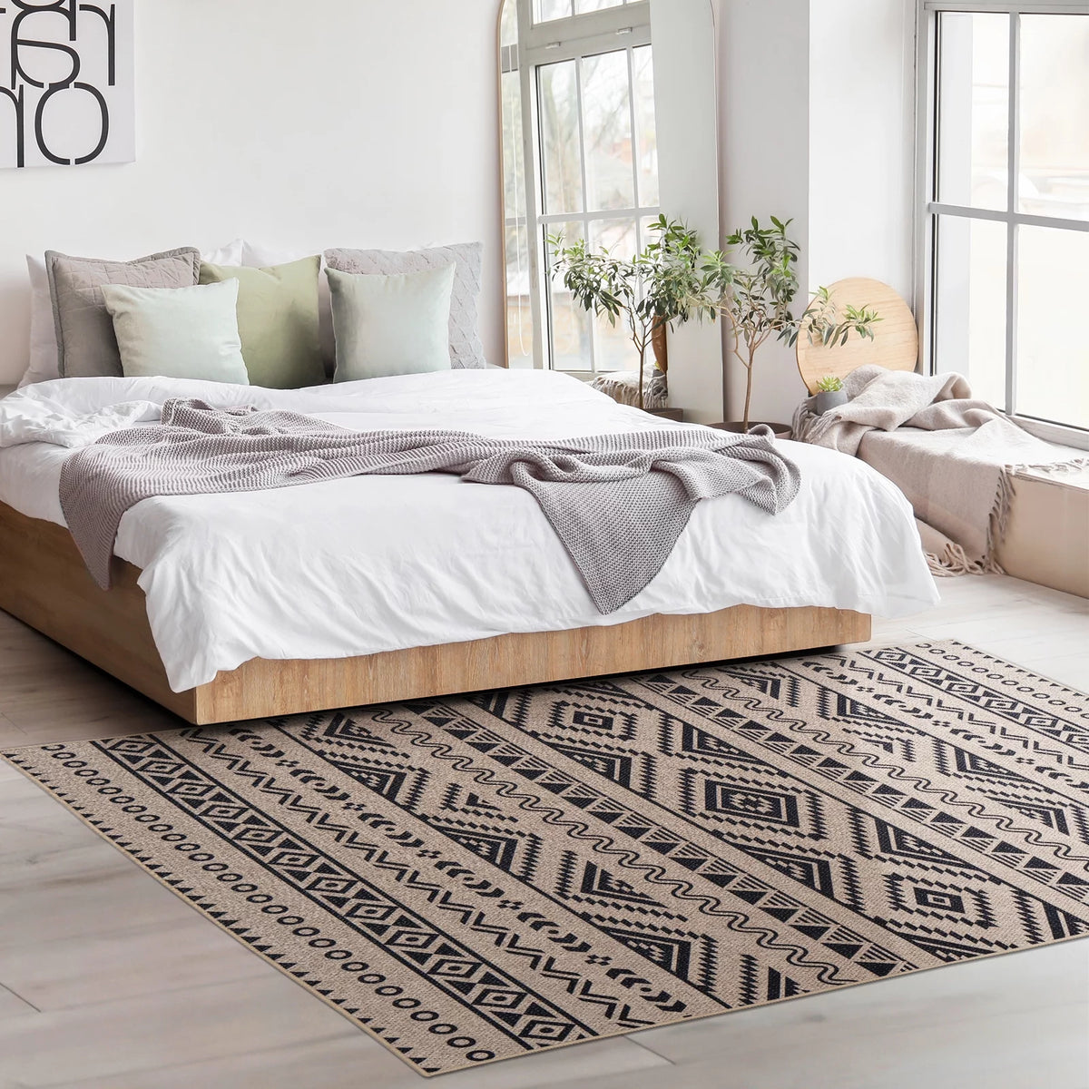 6x9 Washable Non-Slip Geometric Area Rug O731