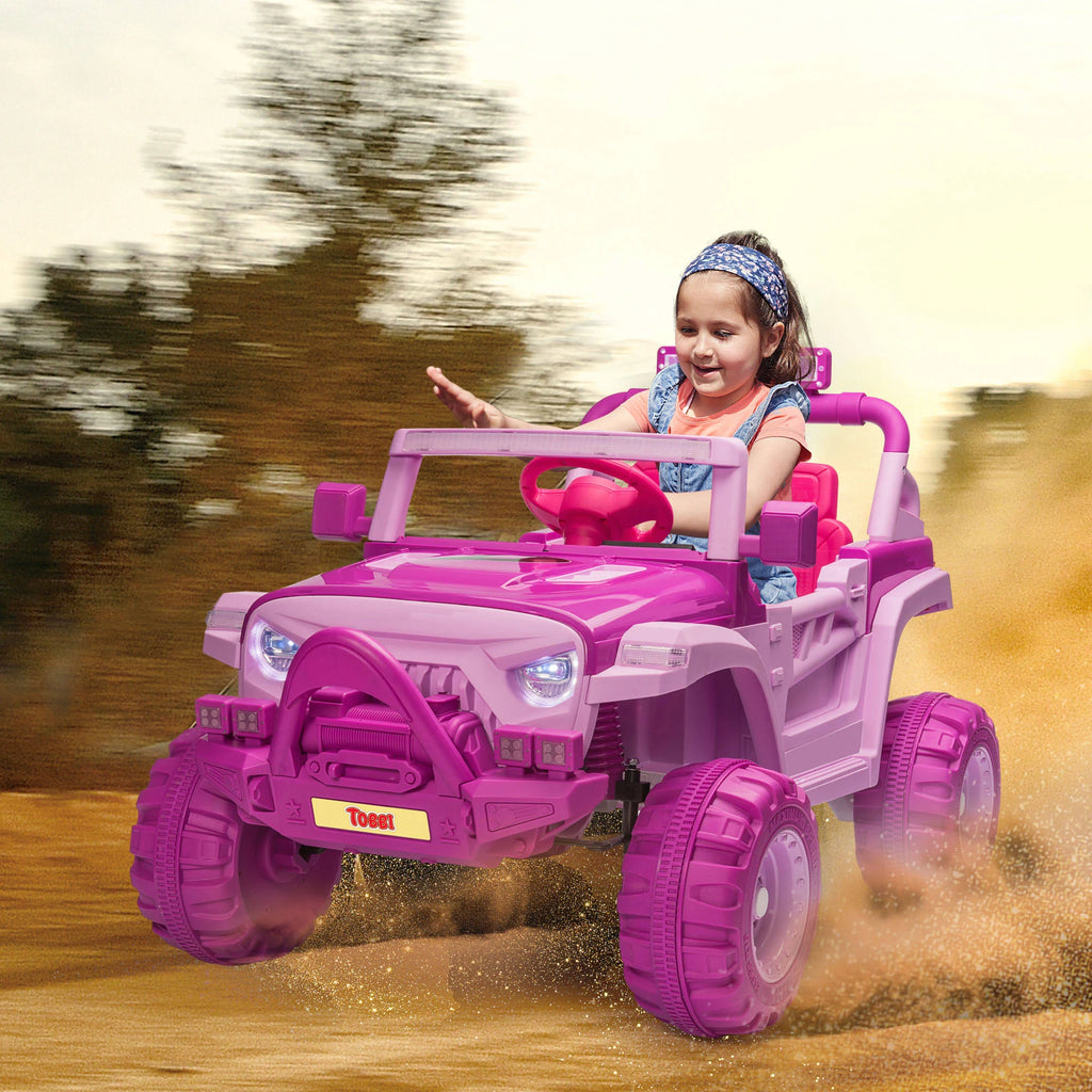 12V Remote Control Electric Ride on Truck Car Pink Q3281