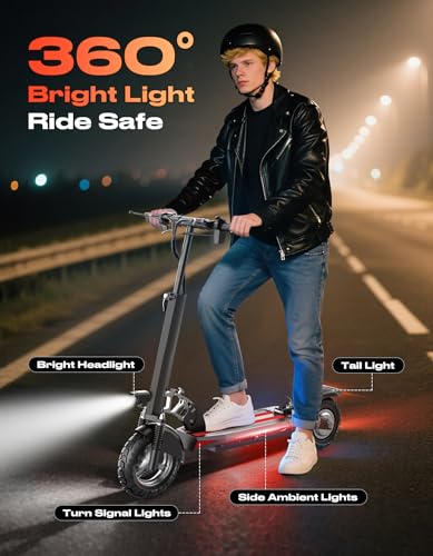1500W Peak Motor 45 Miles Range 30MPH Top Speed 10" Off Road Tires Dual Suspension Folding Electric Scooter L309085