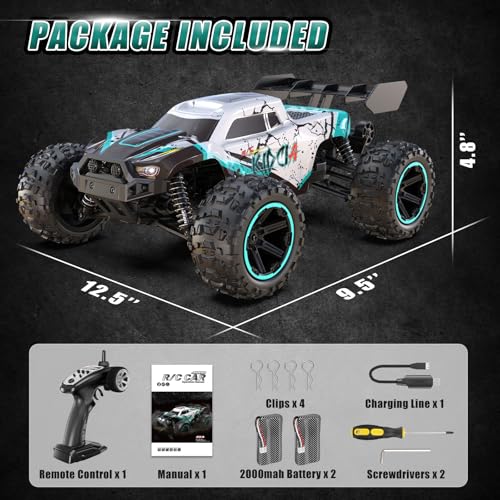 1/14 RC Cars Fast 60 KPH 4WD All Terrain RC Truck with 60 Mins Runtime U455429