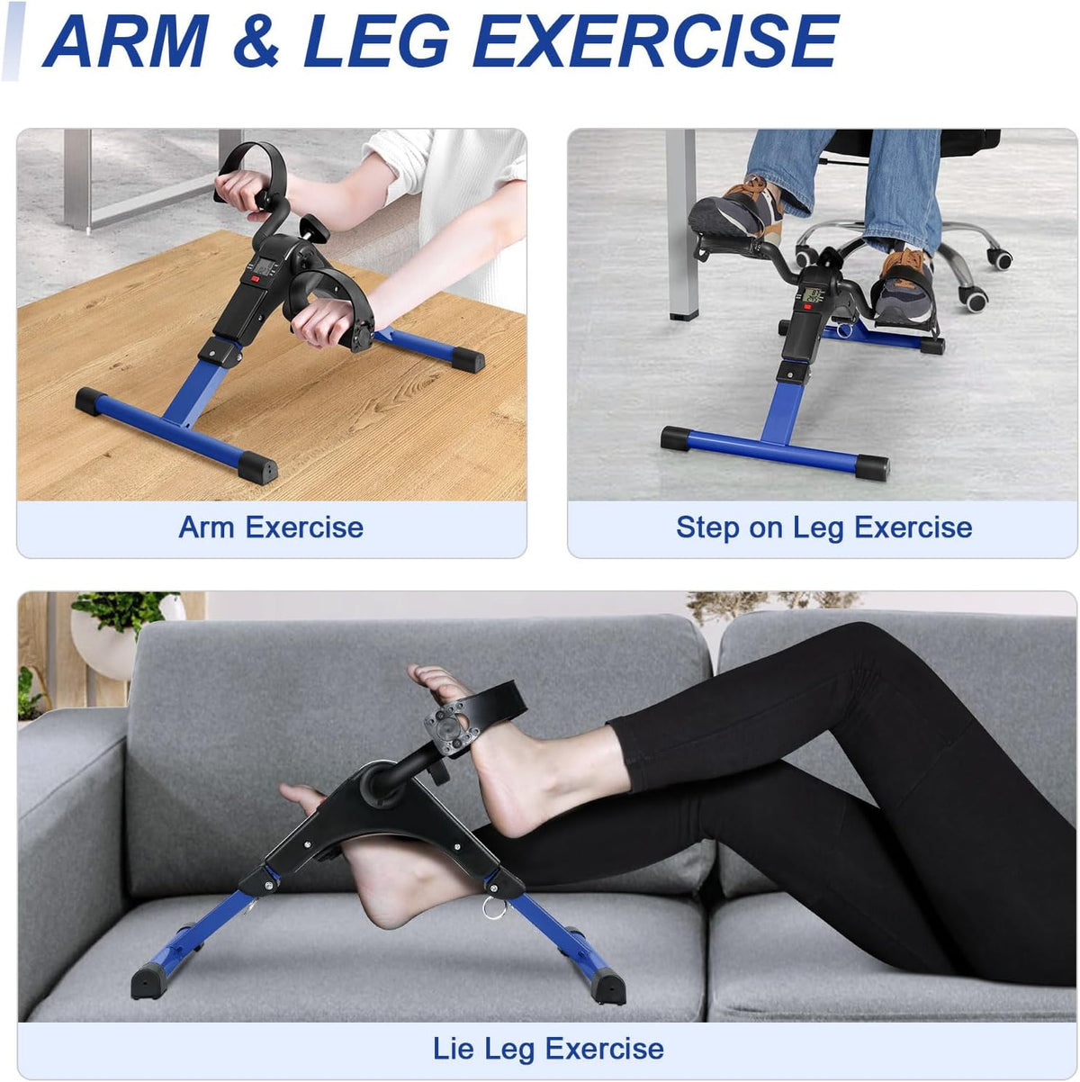 Folding Pedal Exerciser Under Desk Bike I540