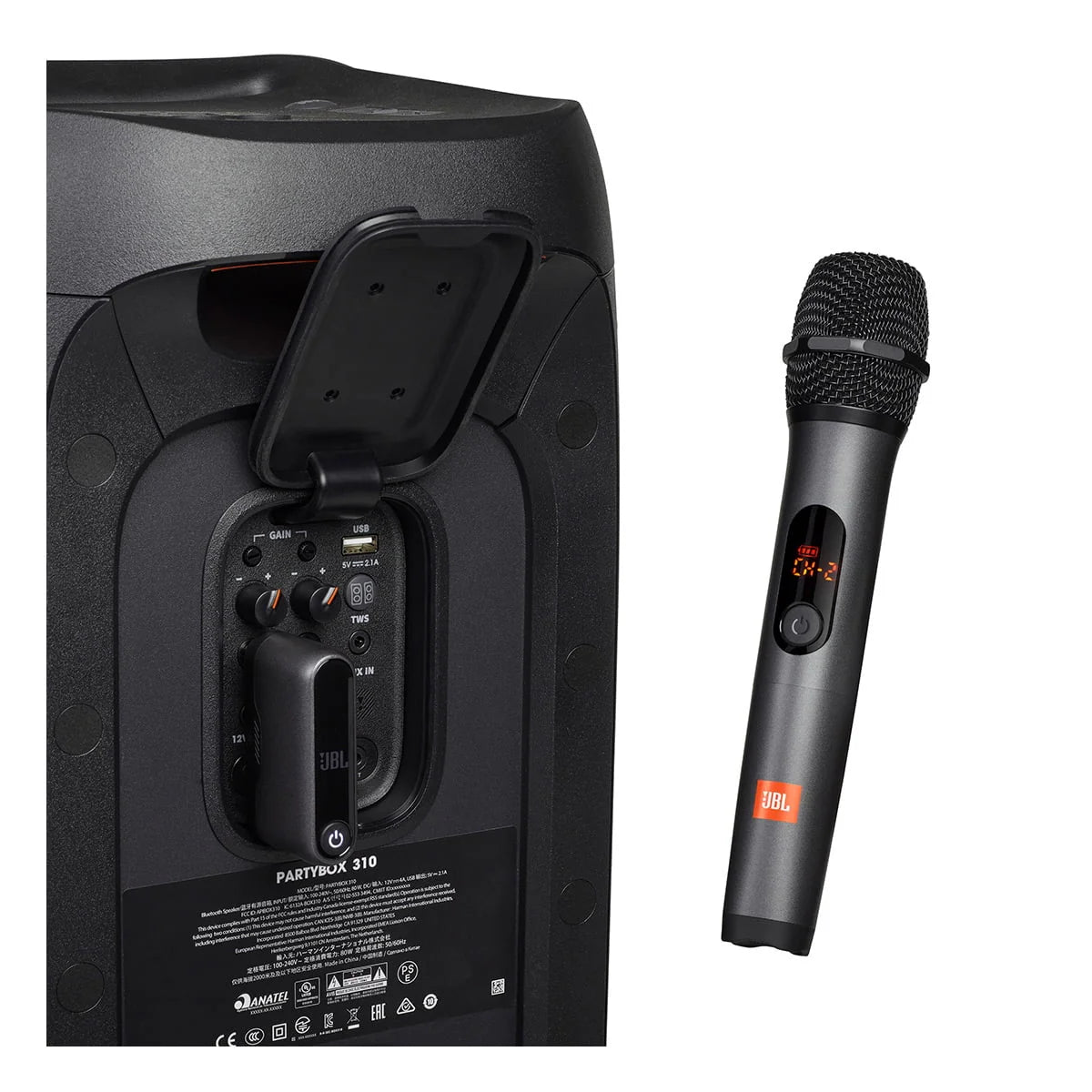 Black Wireless Two Microphone System V699