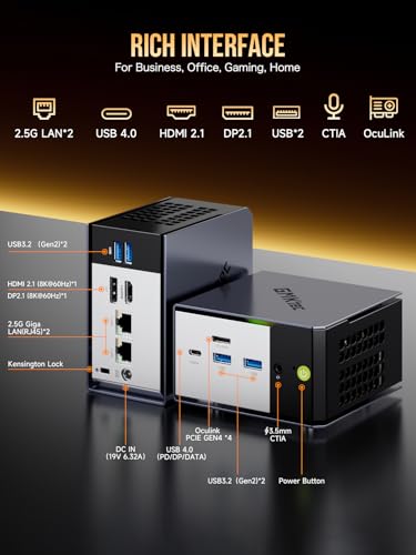 Mini PC AMD Ryzen 7 5825U 16GB DDR4 512GB SSD Dual LAN 2.5G B21372