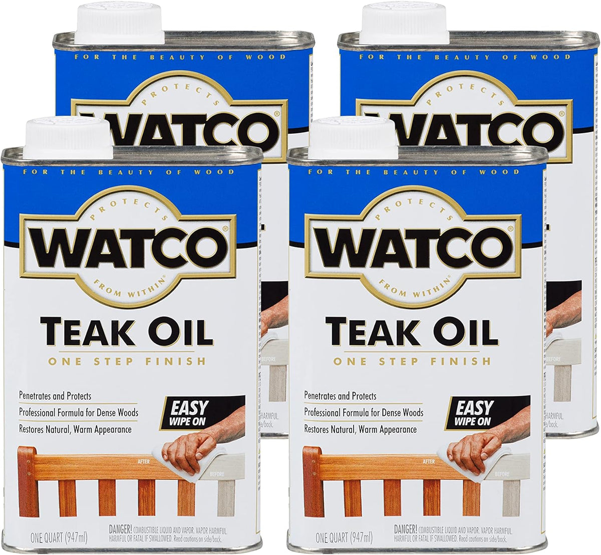 Clear Teak Oil Finish, 4 Pack O8723