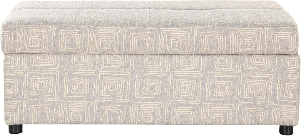 Twin Size Folding Ottoman Sleeper Bed with Mattress Convertible Guest Bed Light Gray Couch Sofa E324980