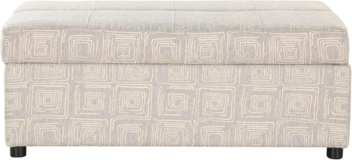 Twin Size Folding Ottoman Sleeper Bed with Mattress Convertible Guest Bed Light Gray Couch Sofa E324980