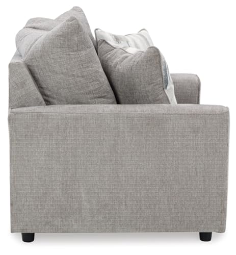 Gray Casual Loveseat with Flared Arms O7468