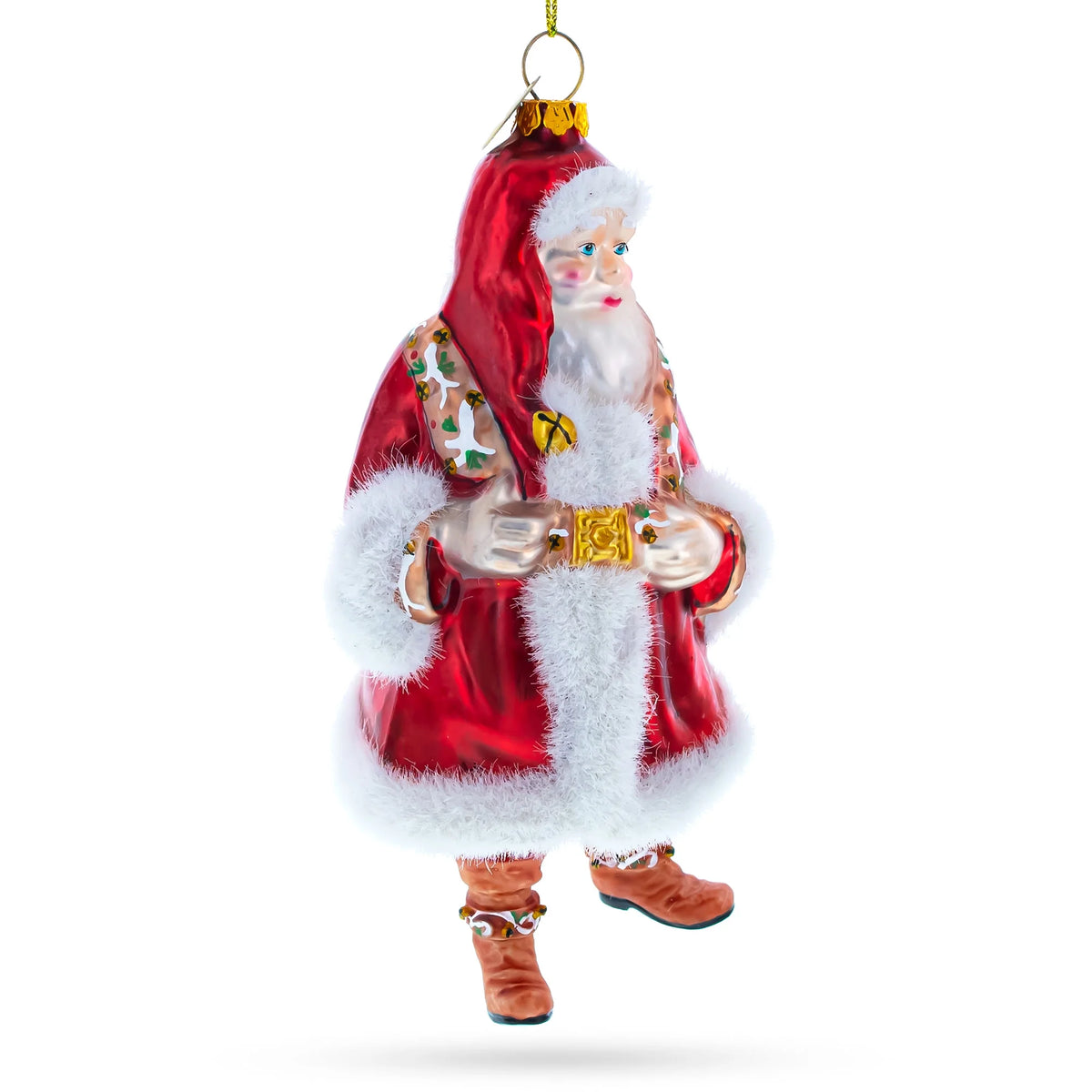 Festive Blown Glass Christmas Ornament B2505