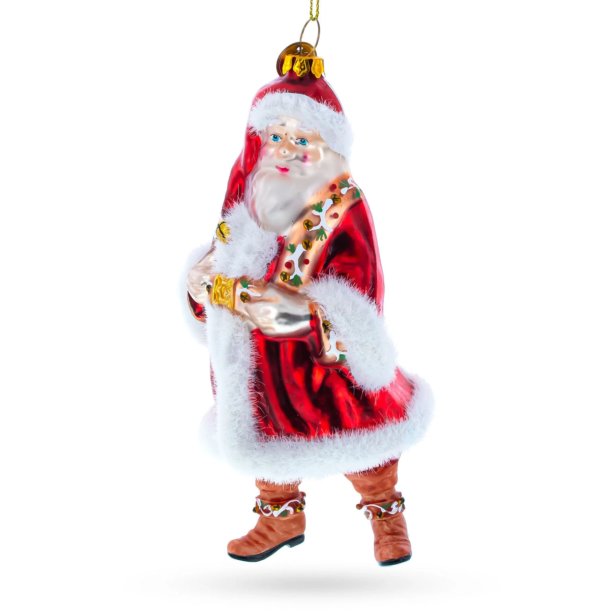 Festive Blown Glass Christmas Ornament B2505