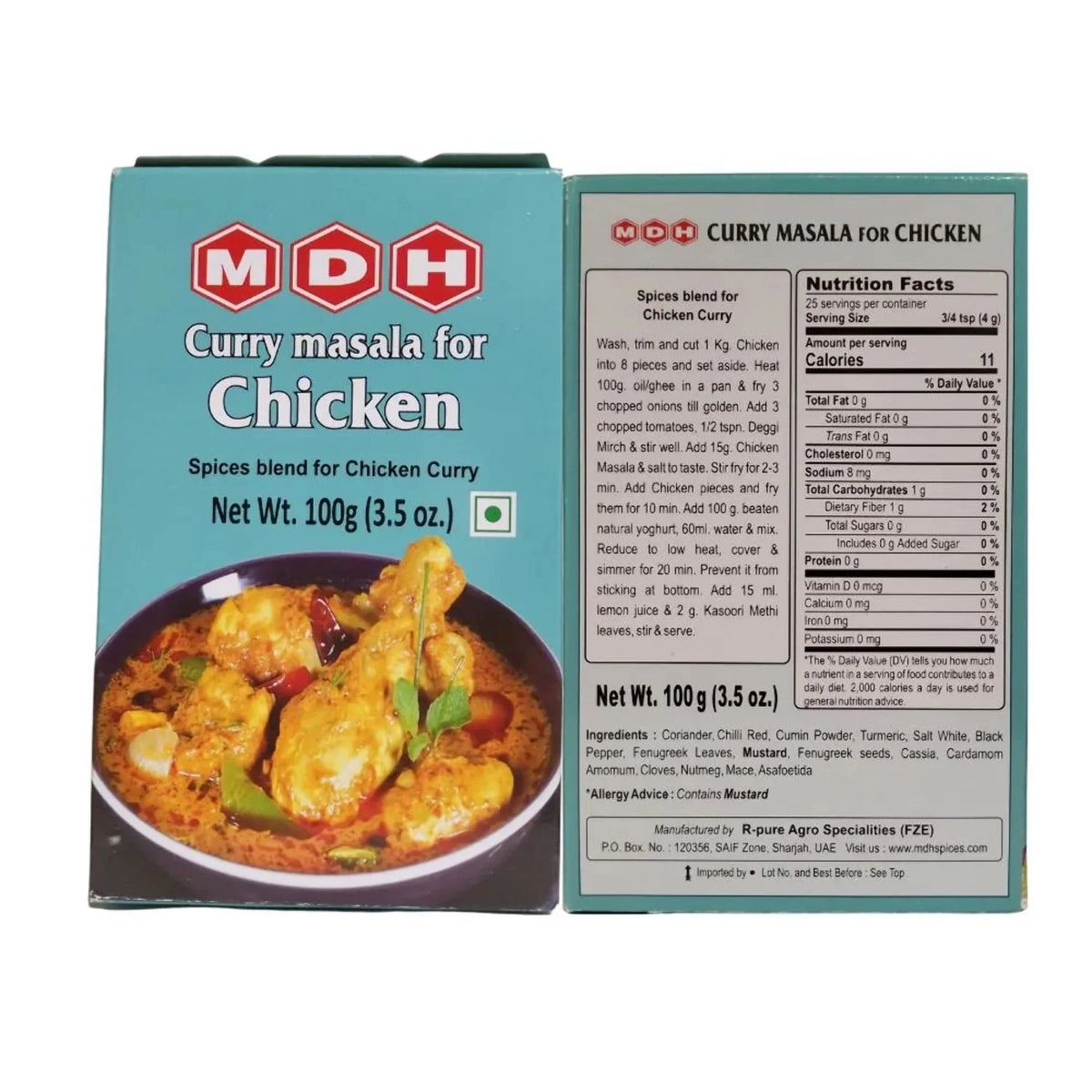 100g Curry Masala (Pack of 10) Q968