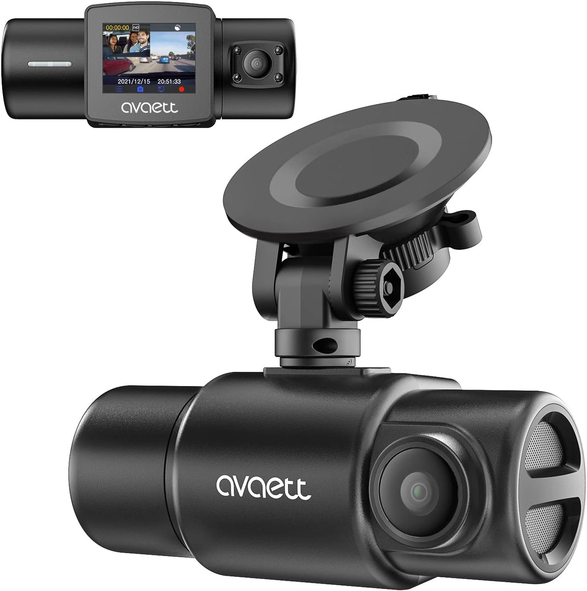 Dual 2.5K Dash Cam with Infrared Night Vision D848