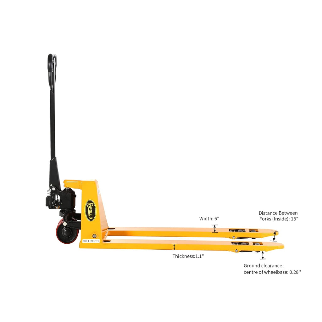 Low Profile Manual Pallet Jack Truck 2200lbs Capacity 48 L×27 W U8252