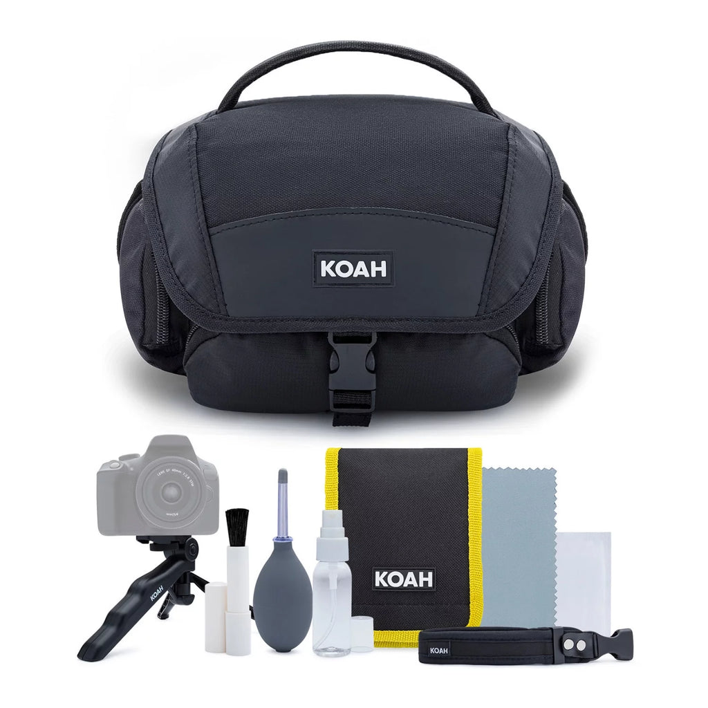 Canon EOS Rebel T7 DSLR Camera 18-55 and 75-300 Double Zoom Lens with Bag R319