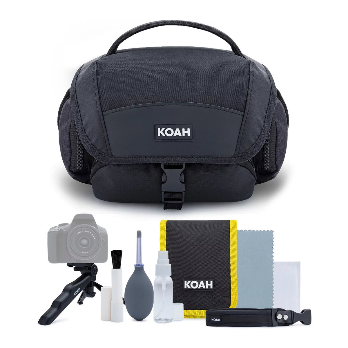 Canon EOS Rebel T7 DSLR Camera 18-55 and 75-300 Double Zoom Lens with Bag R319