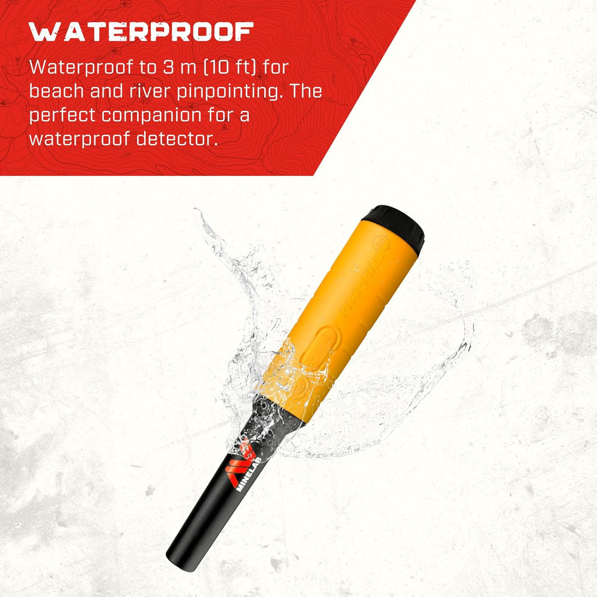 Waterproof Pinpointer Metal Detector with Tone ID & Adjustable Sensitivity K691979
