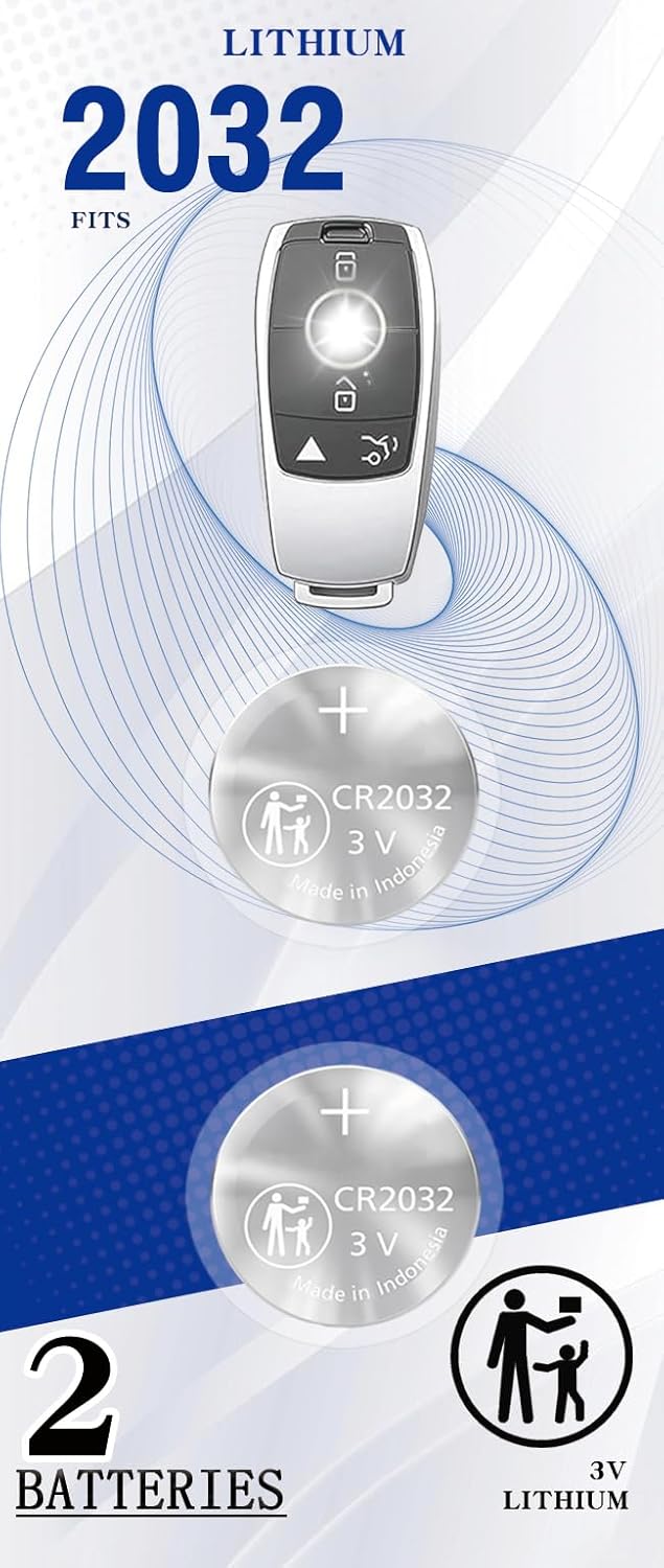 (2 Pack) CR2032 Remote Key Fob Battery N381866