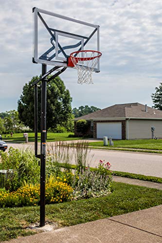 54" and 60" In-Ground Basketball Hoops with Adjustable-Height Basketball Goal Backboard X920