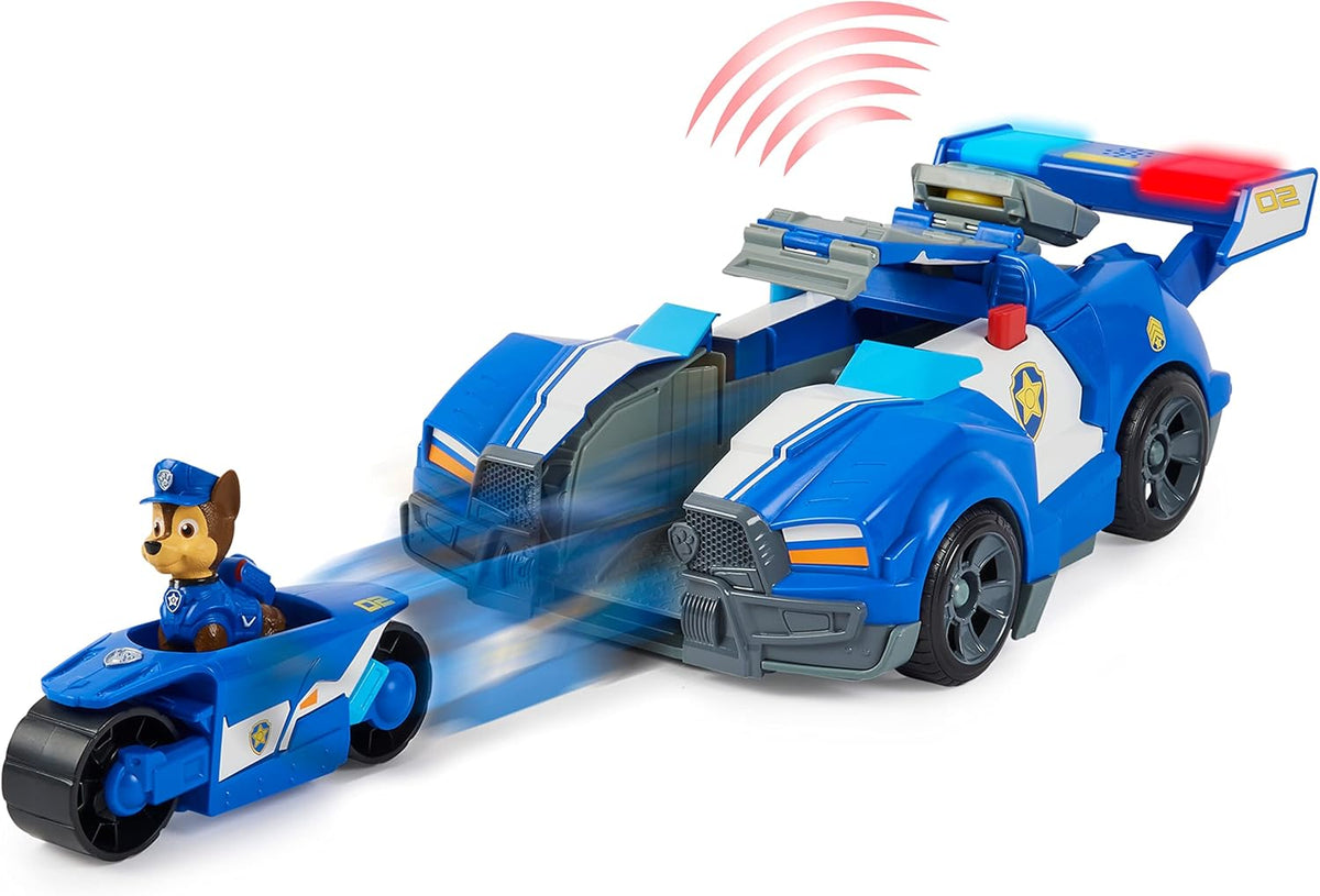 2-in-1 Transforming Toy Car with Motorcycle, Lights, Sounds and Action Figure L218695