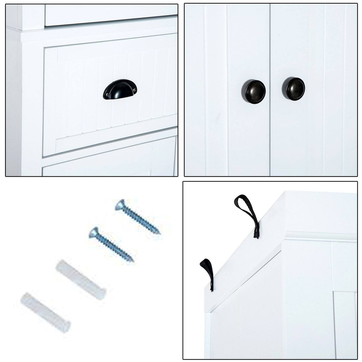 White Tall Kitchen Pantry Cabinet E204567