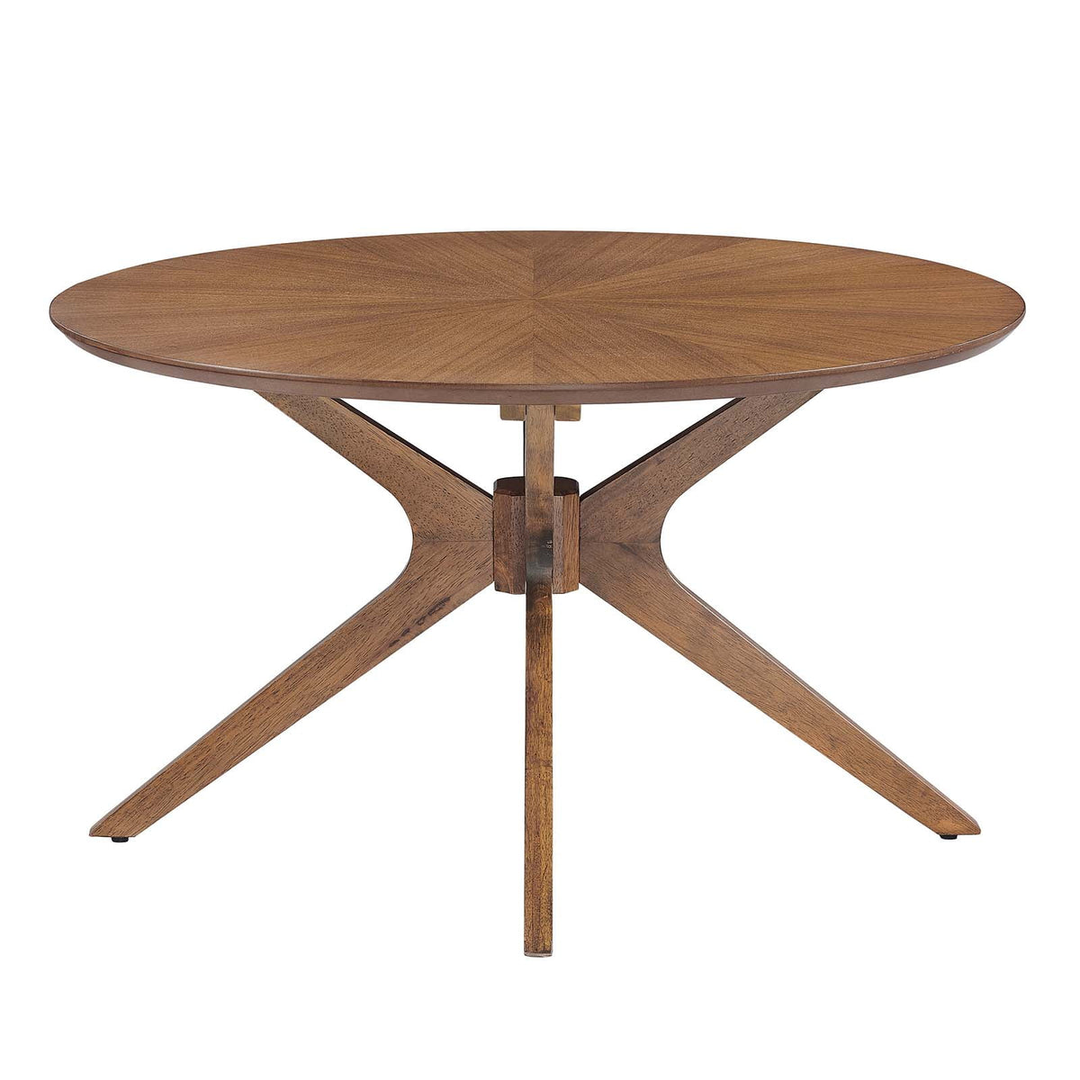 Round Wood Coffee Table in Walnut Z576