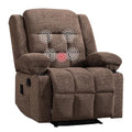 Brown Manual Recliner Chair with Massage and Heat X950