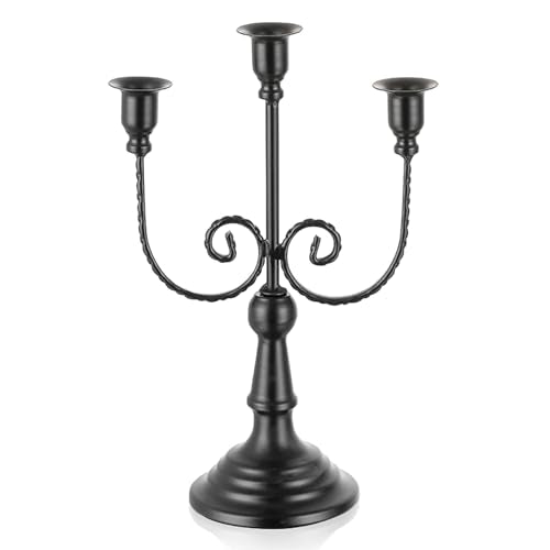 Black 3 Arm Candelabra Set of 6 D633543
