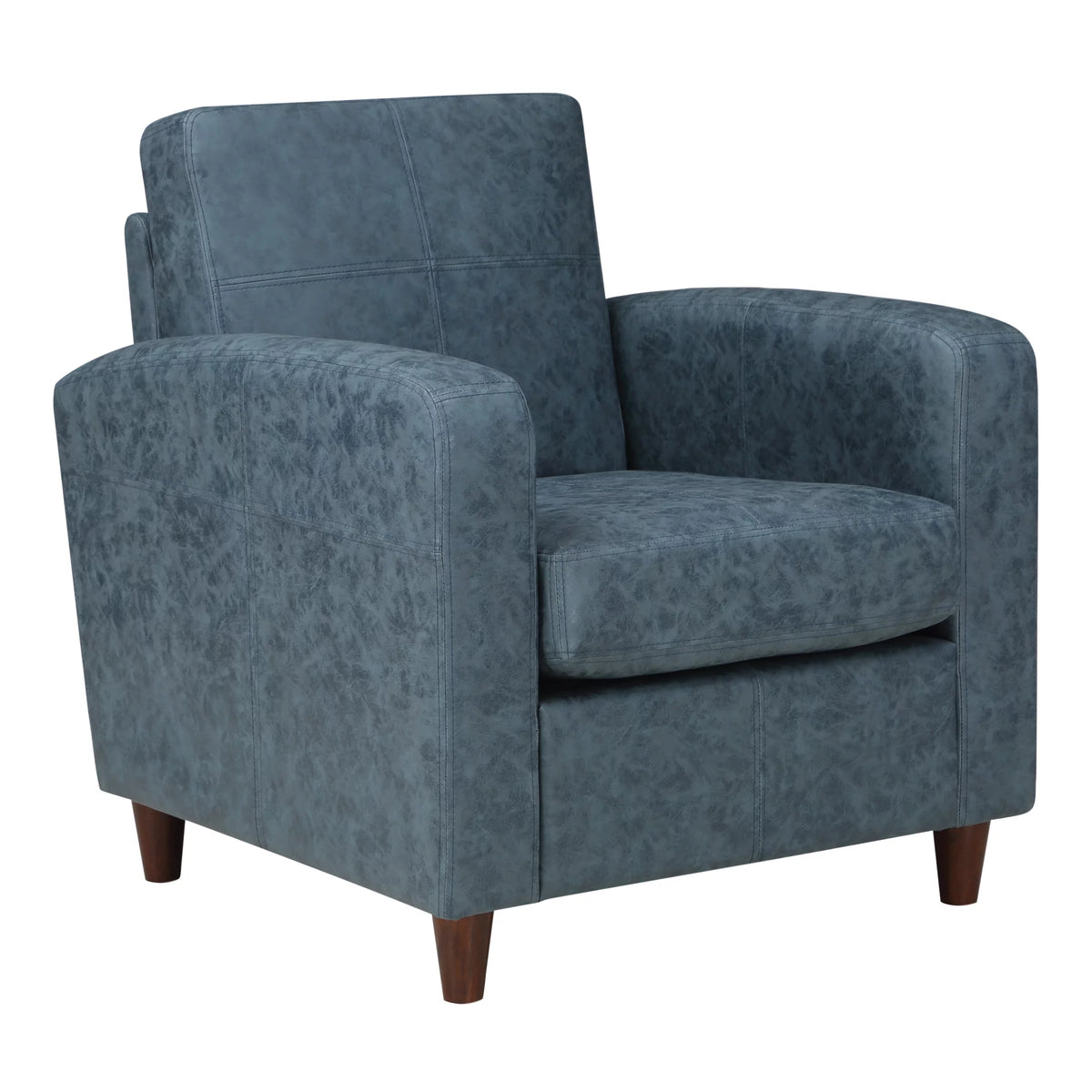 Navy Blue Faux Leather Club Chair V37778