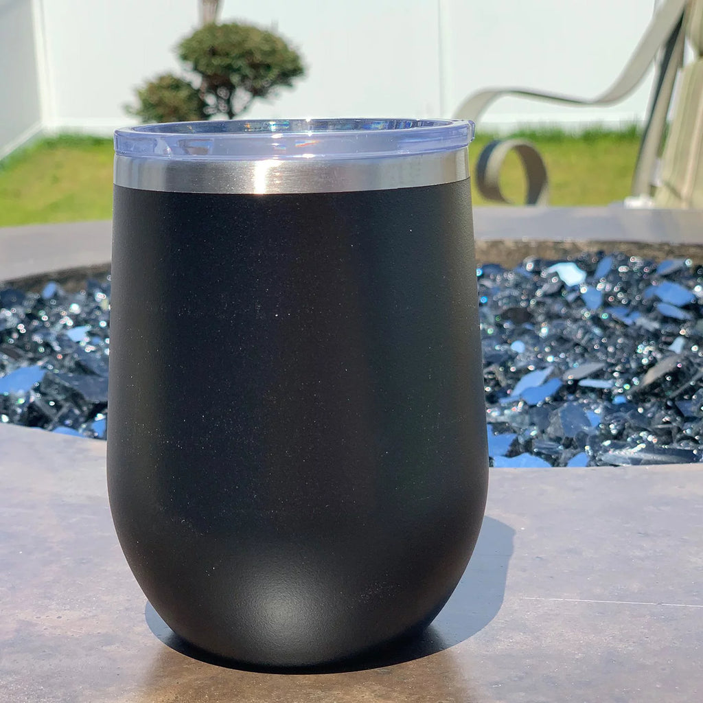 Engraved 12 oz Red Wine Cup D129