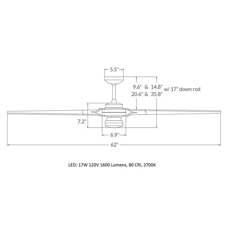 Torsion 62x22 Ceiling Fan I441896