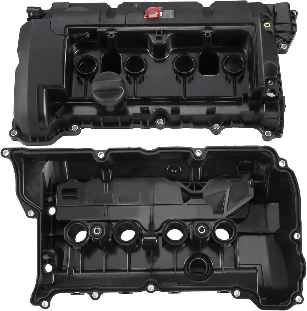 Engine Valve Cover with Gasket & Cap Compatible with Mini Cooper 1.6L DOHC V9857