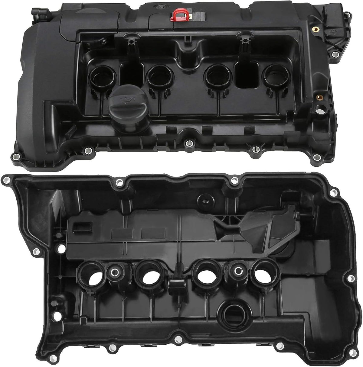 Engine Valve Cover with Gasket & Cap Compatible with Mini Cooper 1.6L DOHC V9857