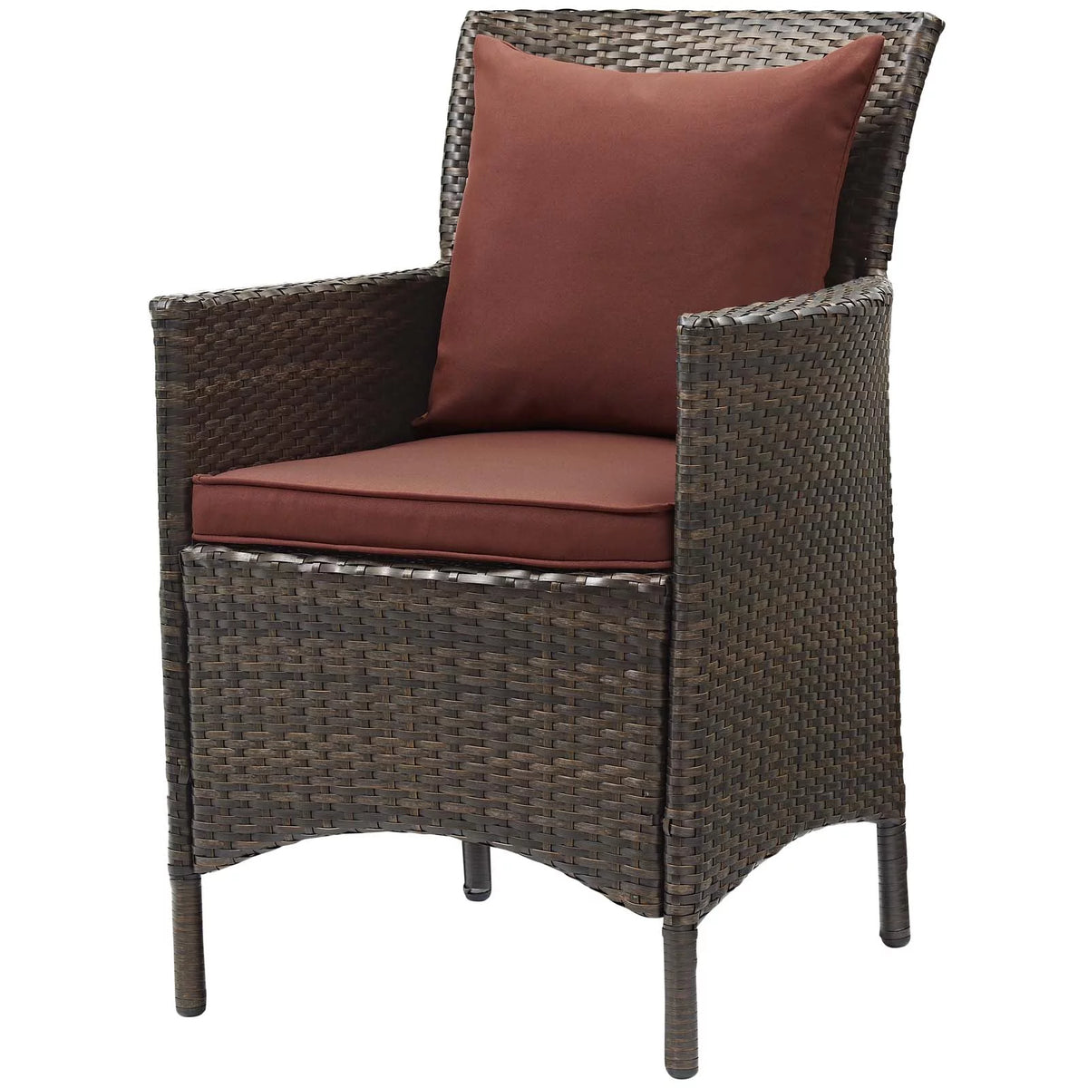 Set of 2 Brown Rattan Wicker Dining Chairs K25922