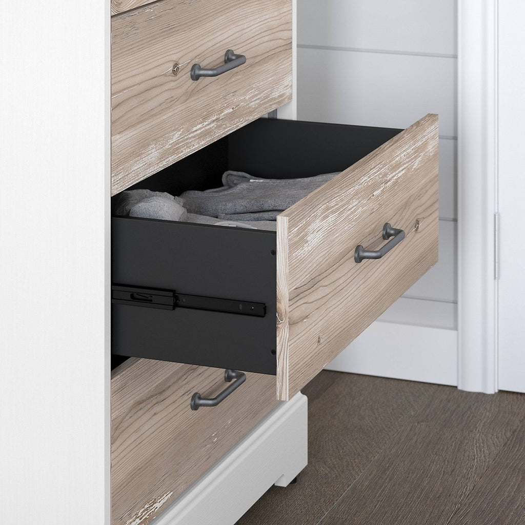 White Suede Oak Barnwood Chest of Drawers M1687