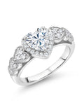 925 Sterling Silver White Moissanite Engagement Ring N1563