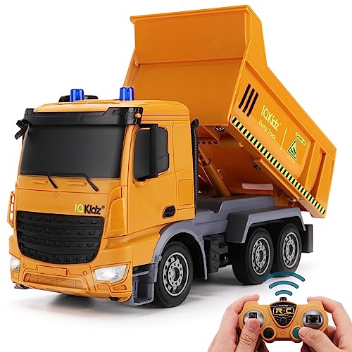 Remote Control Dump Truck Toy with Blue Warning Lights V828