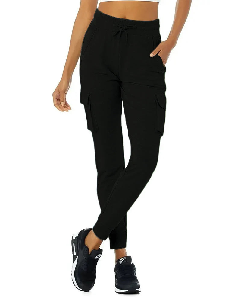 Loose Fit Fleece Jogger Sweatpants with Cargo Pockets P729