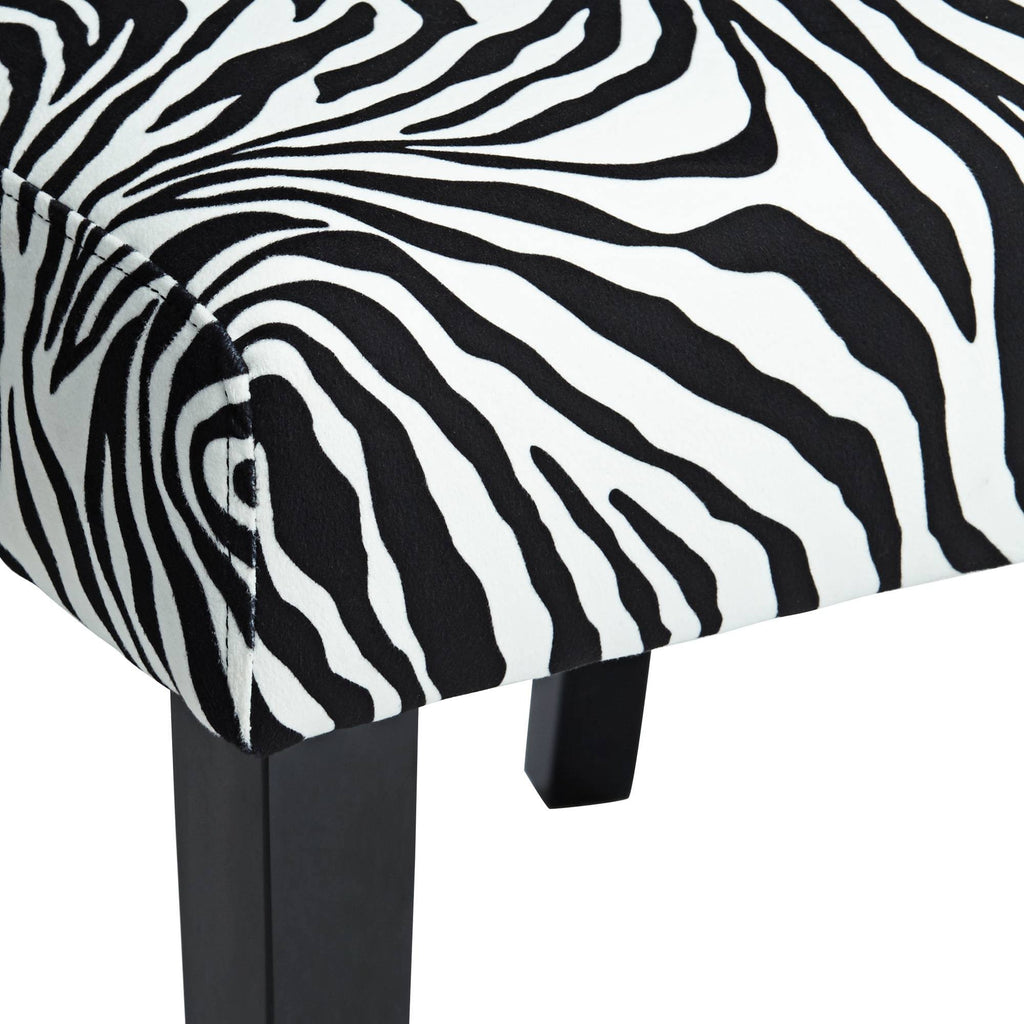 Zambia Zebra Print Accent Chair with Velvet Fabric L758654