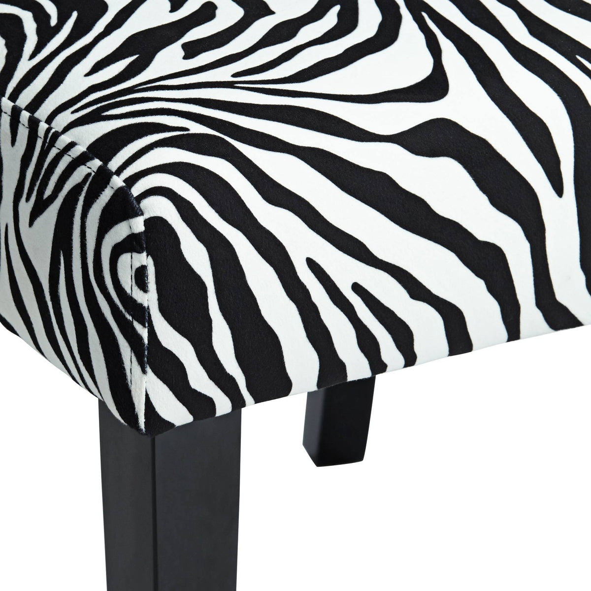 Zambia Zebra Print Accent Chair with Velvet Fabric L758654