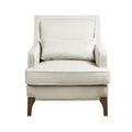 Cream and Dark Brown Arm Chair M727