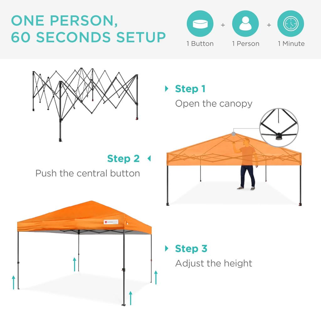 10x10ft Pop Up Canopy with Wheeled Case U200