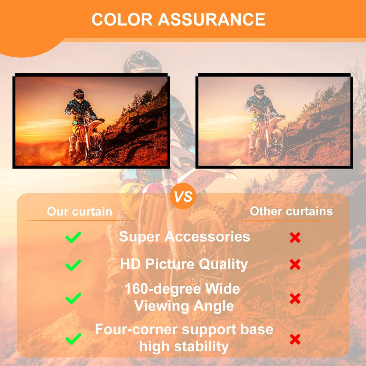 100 Inch 16:9 Portable Projector Screen with Stand and Carry Bag S167