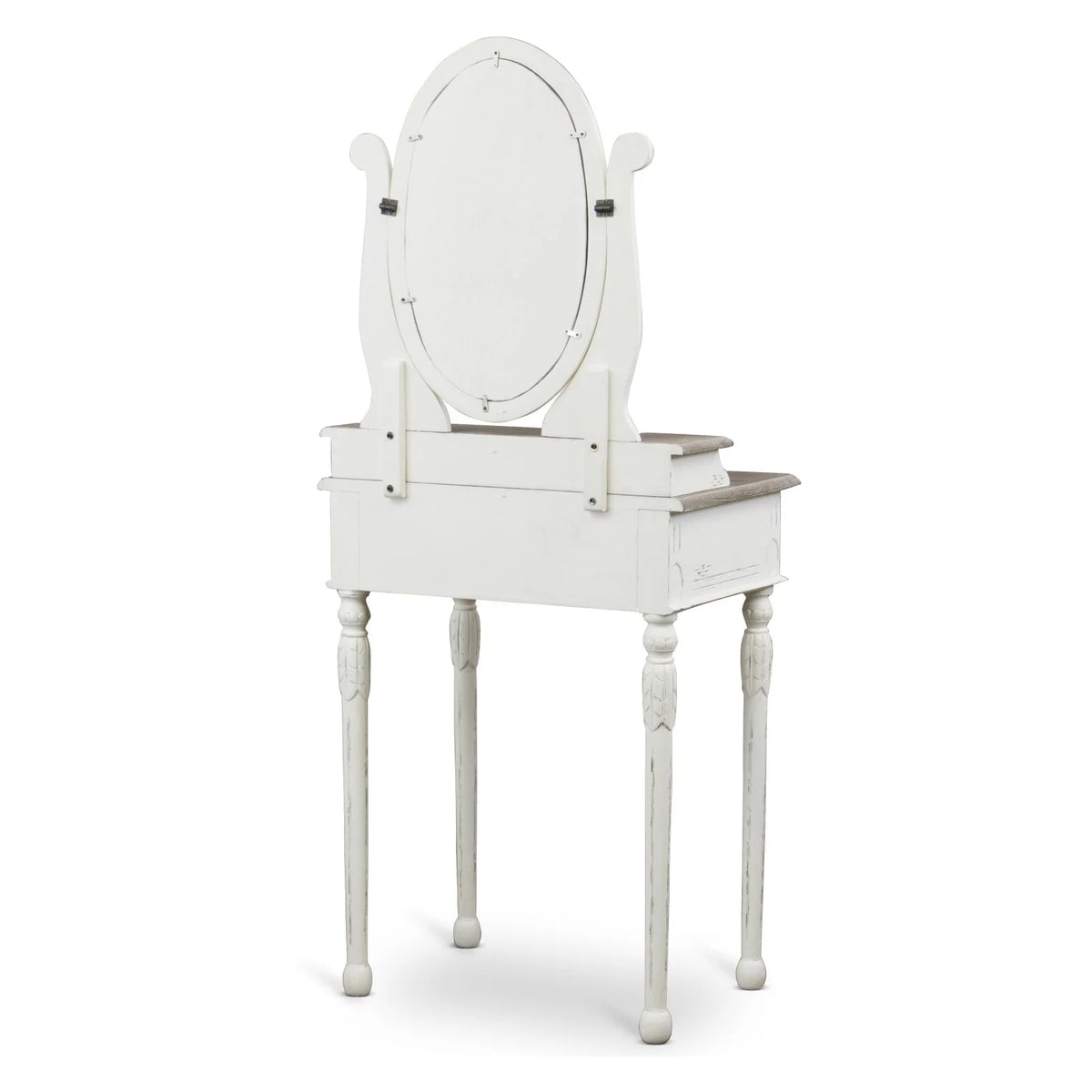 White and Natural Bedroom Vanity Table W3314