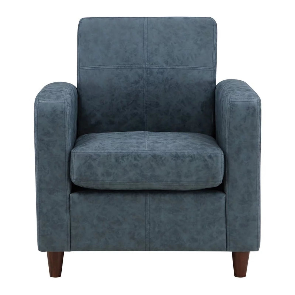 Navy Blue Faux Leather Club Chair V37778