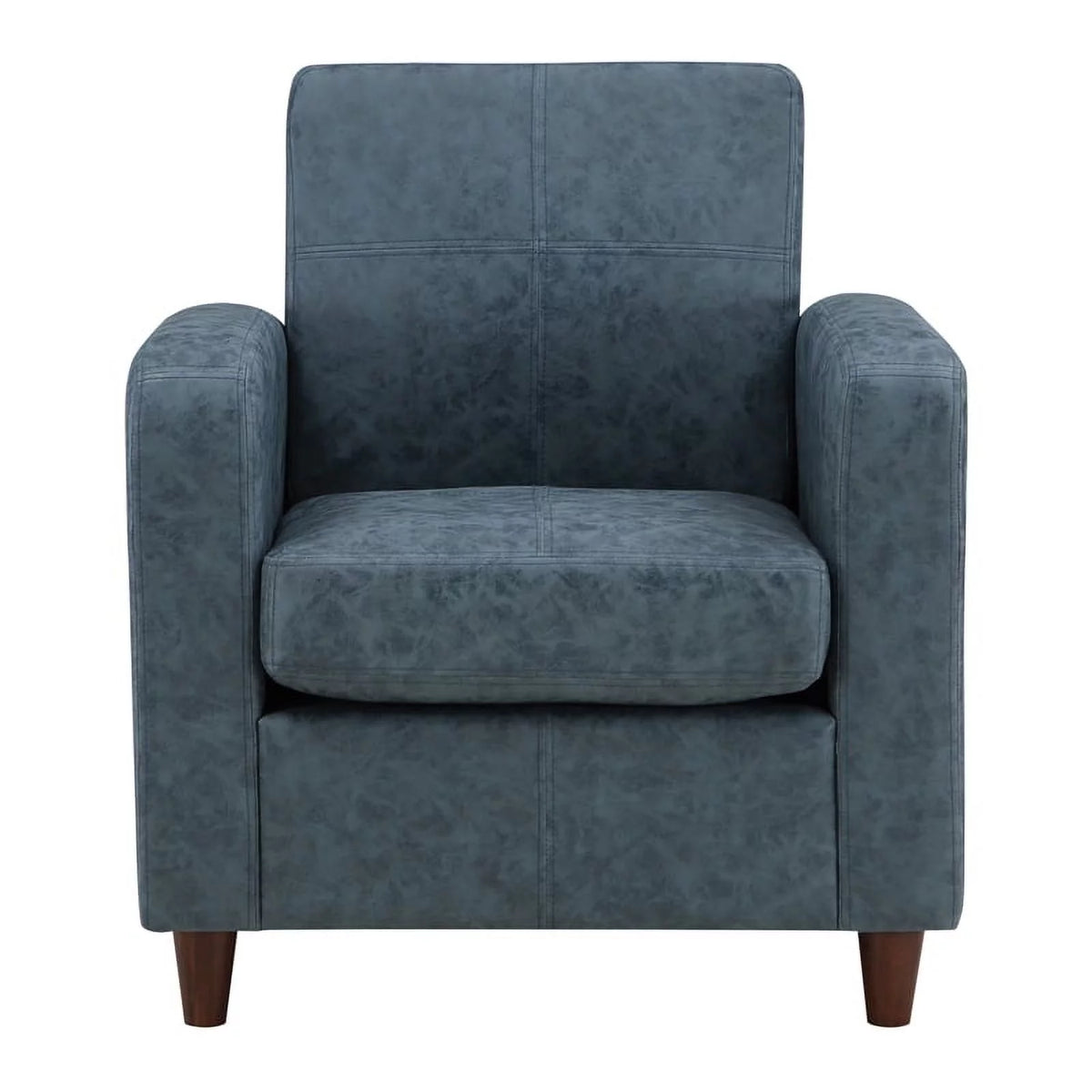 Navy Blue Faux Leather Club Chair V37778