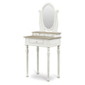 White and Natural Bedroom Vanity Table W3314
