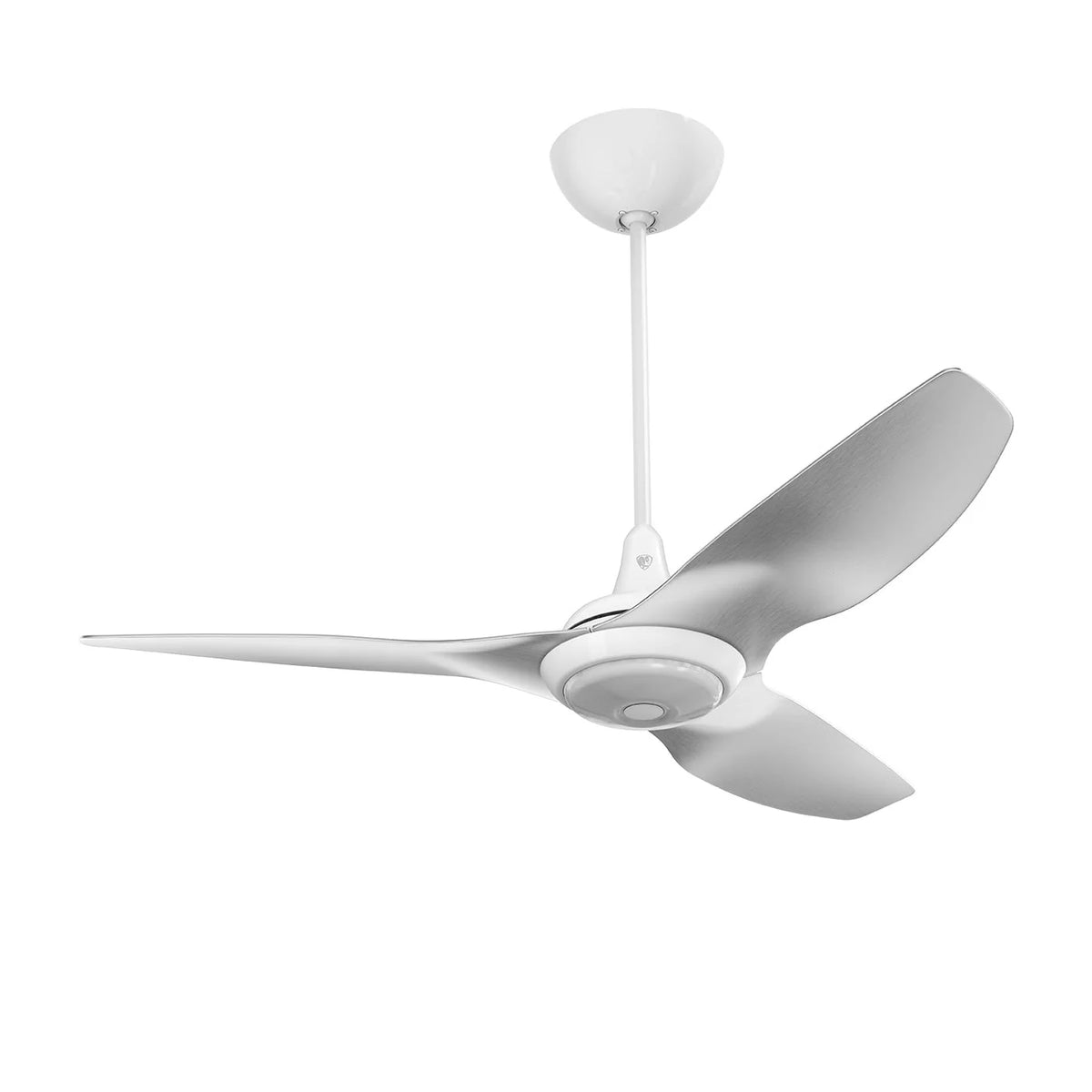 52 Ceiling Fan with Brushed Aluminum Blades and White Finish U453