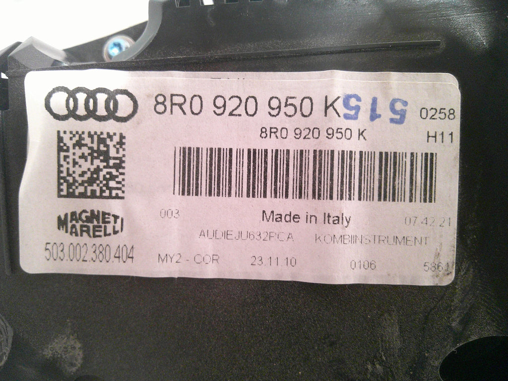 Pre-Owned Audi Q5 Speedometer Head Cluster 129K Miles I283