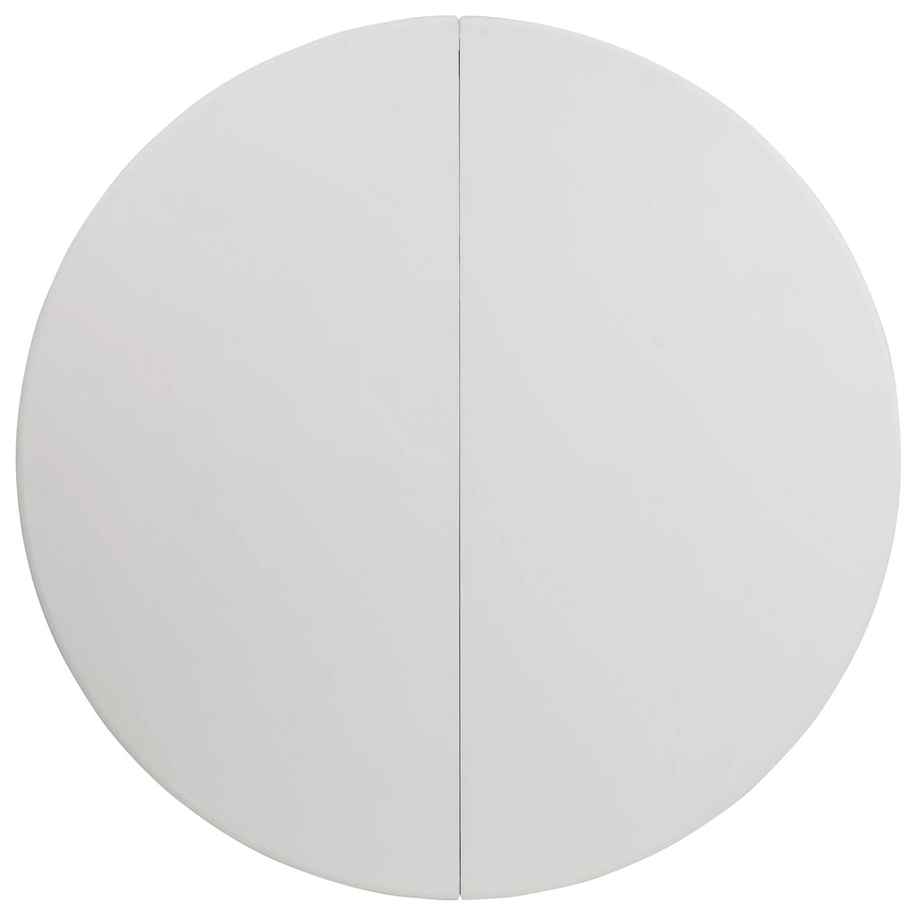 5-Foot Round Bi-Fold Granite White Plastic Folding Table with Carrying Handle F14439
