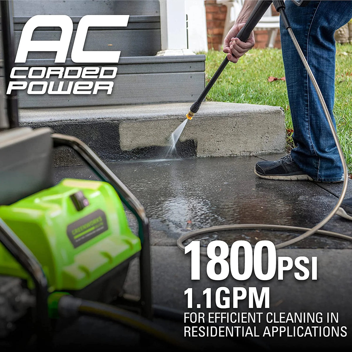 1800-PSI 13 Amp 1.1-GPM Electric Pressure Washer I727511