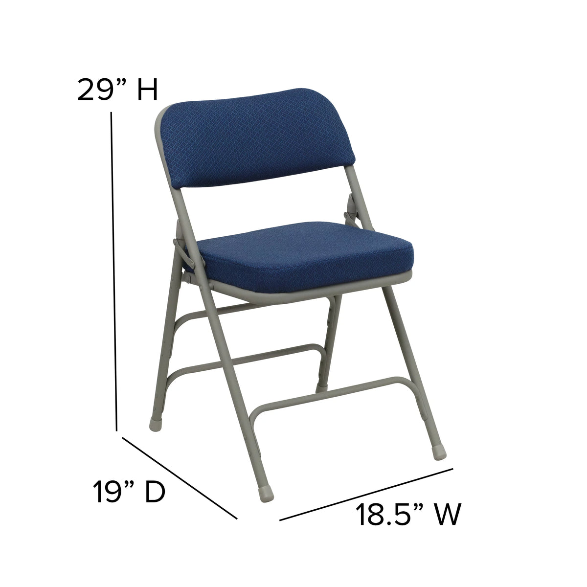 Navy Blue Padded Folding Chair 4-Pack W878